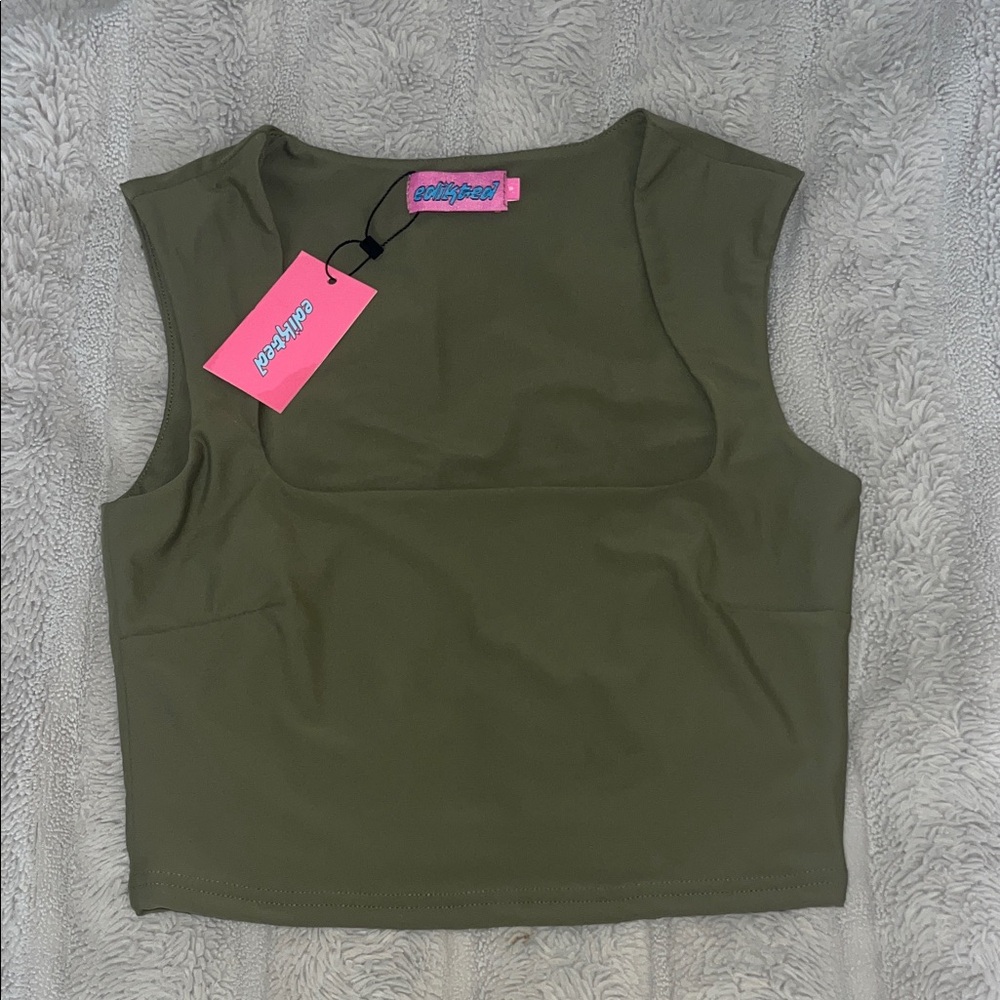 Dolls Kill Olive Green Tank Top